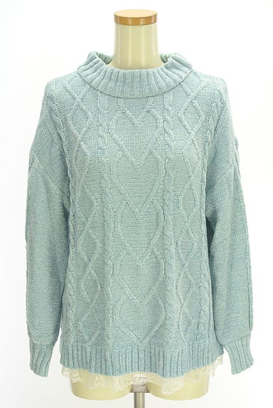 axes femme（アクシーズファム）の古着「裾レースケーブルモールニット（ニット）」大画像１へ