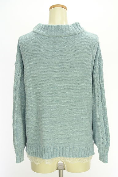 axes femme（アクシーズファム）の古着「裾レースケーブルモールニット（ニット）」大画像２へ