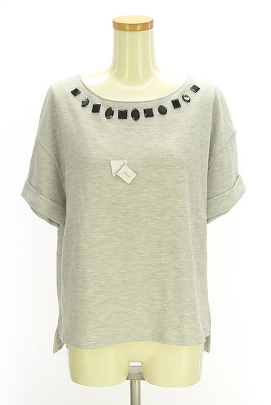 INDIVI（インディヴィ）の古着「ビジュー付きカットソー（ニット）」大画像４へ