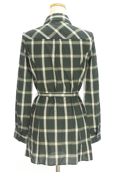 Reflect（リフレクト）の古着「ベルト付きチェック柄フリルシャツチュニック（ワンピース・チュニック）」大画像２へ