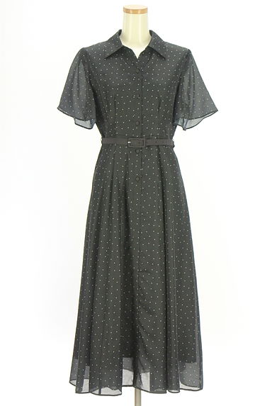 PROPORTION BODY DRESSING（プロポーションボディドレッシング）の古着「ドット柄半袖シャツワンピース（ワンピース・チュニック）」大画像１へ