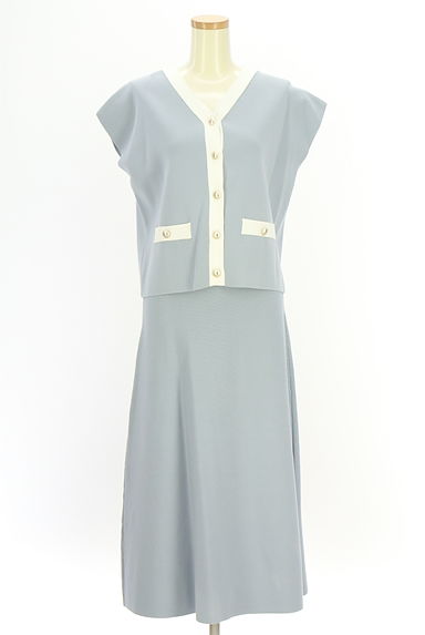 PROPORTION BODY DRESSING（プロポーションボディドレッシング）の古着「ノースリカーデ×スカートセットアップ（セットアップ（ジャケット＋スカート））」大画像１へ