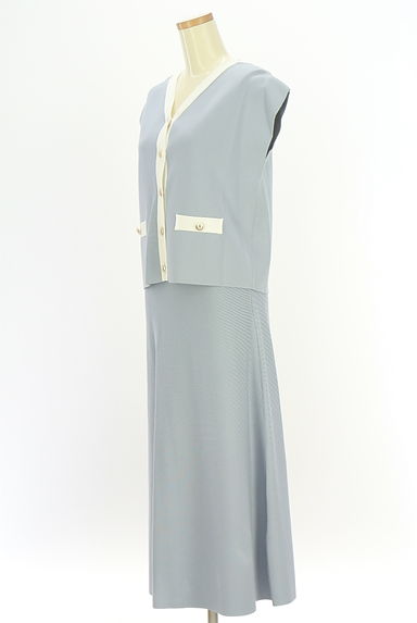 PROPORTION BODY DRESSING（プロポーションボディドレッシング）の古着「ノースリカーデ×スカートセットアップ（セットアップ（ジャケット＋スカート））」大画像３へ
