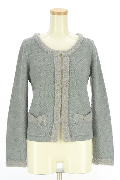 ROPE（ロペ）の古着「ファー切替ニットカーディガン（カーディガン・ボレロ）」大画像１へ