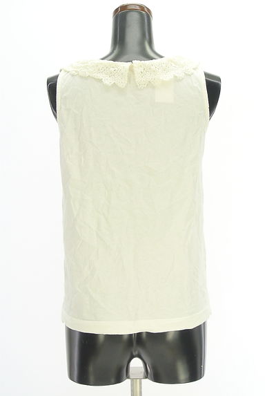 Samansa Mos2（サマンサモスモス）の古着「カットワークレース襟タンクトップ（カットソー・プルオーバー）」大画像２へ