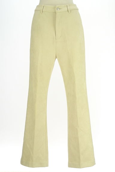 JEANASiS（ジーナシス）の古着「バックスリットスウェードフレアパンツ（パンツ）」大画像１へ