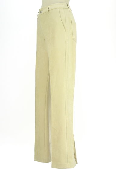 JEANASiS（ジーナシス）の古着「バックスリットスウェードフレアパンツ（パンツ）」大画像３へ