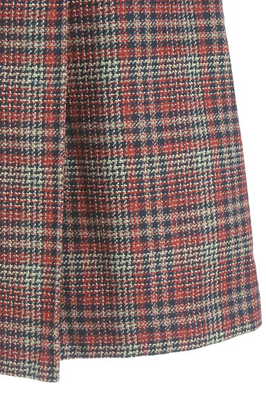 Mila Owen（ミラオーウェン）の古着「ベルト付きラップ風ミモレチェックスカート（スカート）」大画像５へ