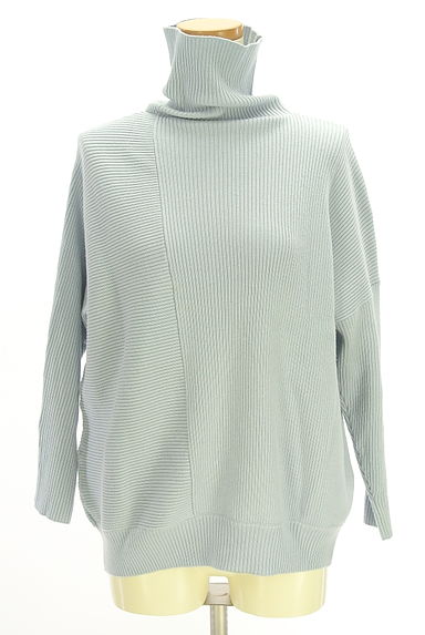 ADAM ET ROPE（アダムエロペ）の古着「リブチェンジタートルネックリブニットトップス（ニット）」大画像１へ