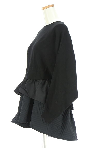 CADUNE（カデュネ）の古着「裾別地切替ペプラムニットトップス（ニット）」大画像３へ