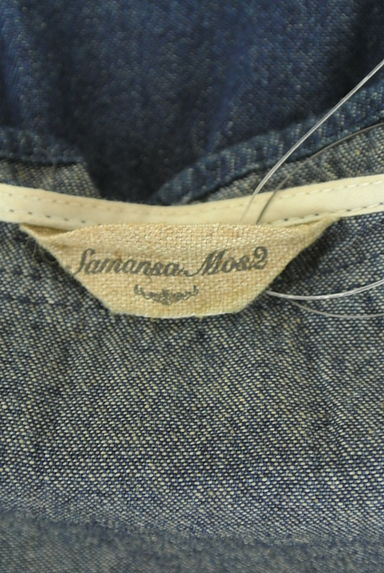 クリックで大画像表示 Samansa Mos2(サマンサモスモス)の古着「フリルカラーペプラムデニムベスト(ベスト・ジレ)」大画像6へ