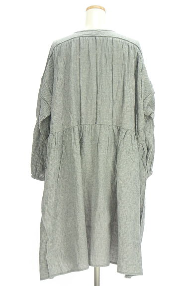 Samansa Mos2（サマンサモスモス）の古着「膝丈ストライプワンピース（ワンピース・チュニック）」大画像２へ