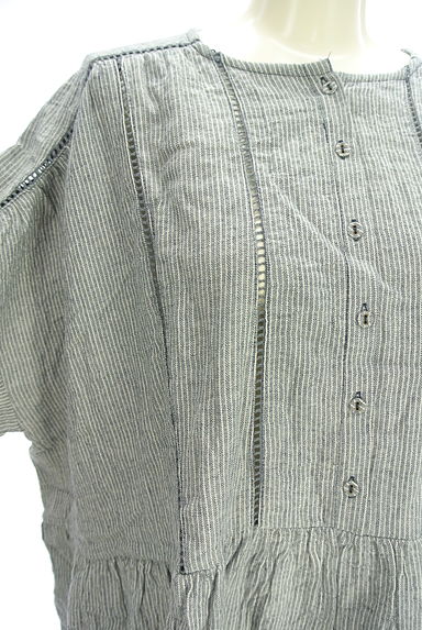 Samansa Mos2（サマンサモスモス）の古着「膝丈ストライプワンピース（ワンピース・チュニック）」大画像４へ