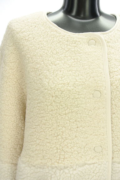 クリックで大画像表示 Samansa Mos2(サマンサモスモス)の古着「SM2 ノーカラー切替ボアブルゾン(コート)」大画像4へ