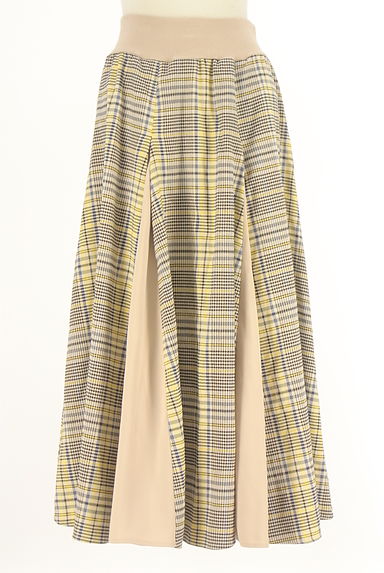 FENNEL（フェンネル）の古着「チェック柄ボリュームフレアロングスカート（ロングスカート・マキシスカート）」大画像１へ