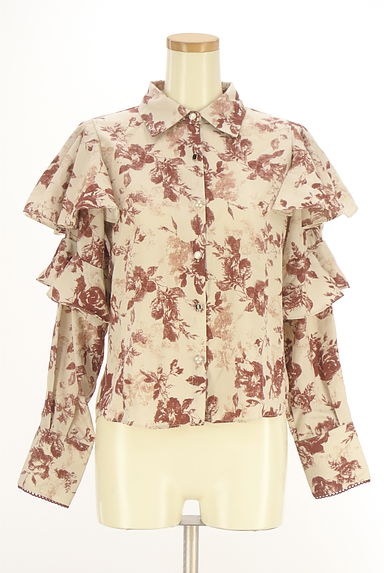 axes femme（アクシーズファム）の古着「花柄フリルブラウス（ブラウス）」大画像１へ