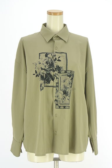 クリックで大画像表示 axes femme(アクシーズファム)の古着「プリントシャツ(ブラウス)」大画像1へ