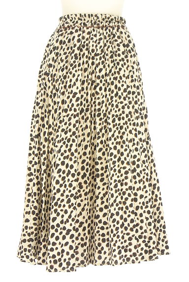 FREE'S MART（フリーズマート）の古着「ダルメシアン柄プリーツロングスカート（ロングスカート・マキシスカート）」大画像２へ