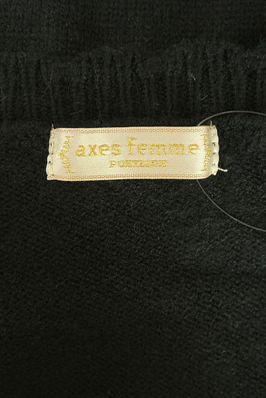 axes femme（アクシーズファム）の古着「axes femme POETIQUE カットワークレース襟付きスカラップニットワンピース（ワンピース・チュニック）」大画像６へ