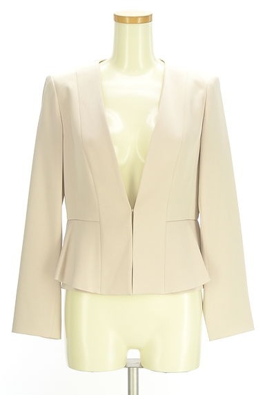 クリックで大画像表示 ANAYI(アナイ)の古着「ノーカラーペプラムジャケット(ジャケット)」大画像1へ