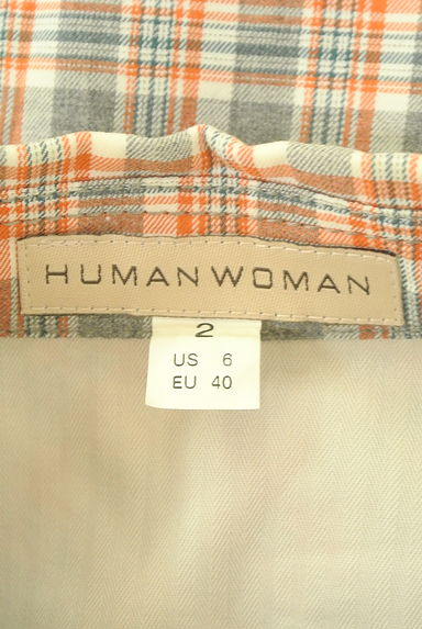 HUMAN WOMAN（ヒューマンウーマン）の古着「ベルト付きチェック柄シャツワンピース（ワンピース・チュニック）」大画像６へ