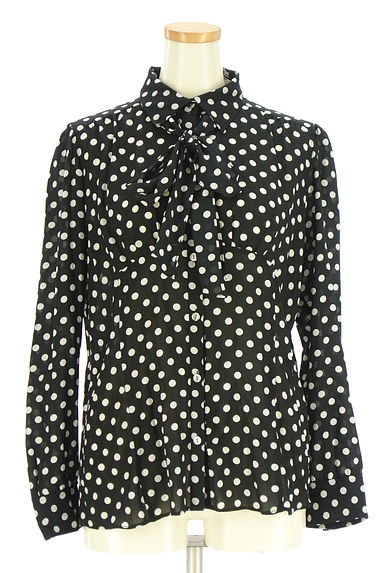 クリックで大画像表示 COMME CA(コムサ)の古着「KT KIYOKO TAKASE タイ付きドットブラウス(ブラウス)」大画像1へ