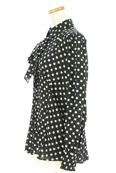 クリックで大画像表示 COMME CA(コムサ)の古着「KT KIYOKO TAKASE タイ付きドットブラウス(ブラウス)」大画像3へ