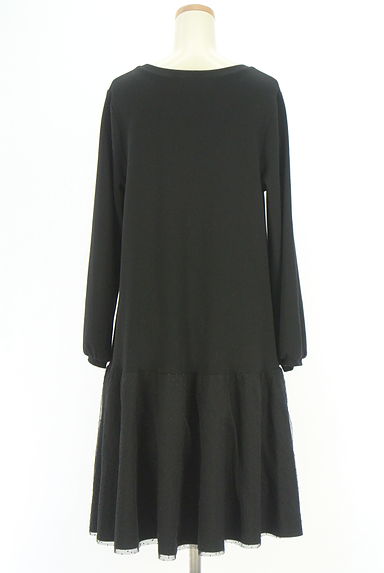 QUEENS COURT（クイーンズコート）の古着「ドット柄チュール付きワンピース（ワンピース・チュニック）」大画像２へ