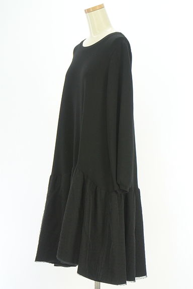 QUEENS COURT（クイーンズコート）の古着「ドット柄チュール付きワンピース（ワンピース・チュニック）」大画像３へ