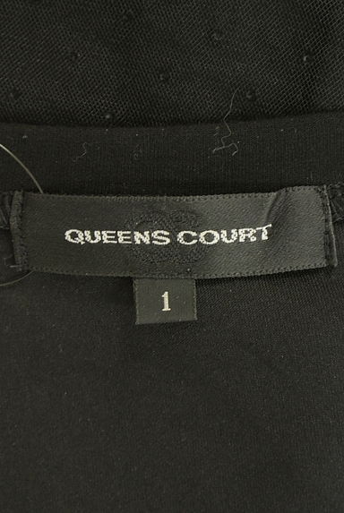 QUEENS COURT（クイーンズコート）の古着「ドット柄チュール付きワンピース（ワンピース・チュニック）」大画像６へ