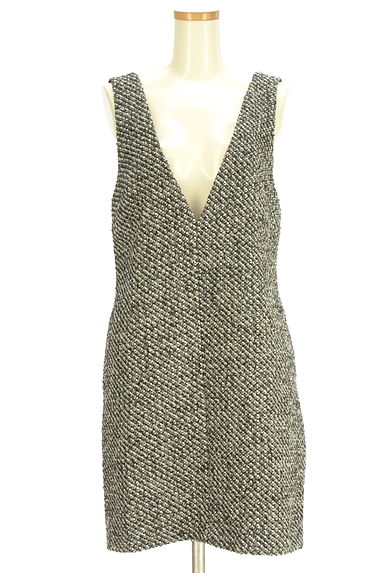 クリックで大画像表示 Mystrada(マイストラーダ)の古着「膝上丈ツイードジャンパースカート(キャミワンピース)」大画像1へ