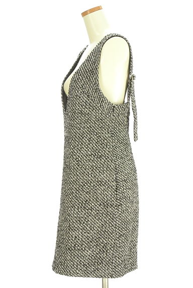 クリックで大画像表示 Mystrada(マイストラーダ)の古着「膝上丈ツイードジャンパースカート(キャミワンピース)」大画像3へ