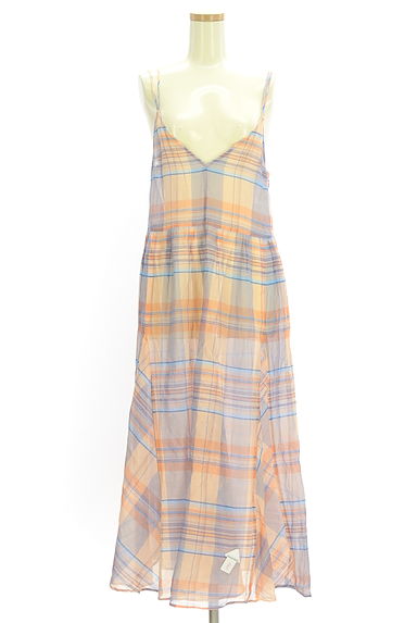 クリックで大画像表示 JILLSTUART(ジルスチュアート)の古着「チェック柄シアーキャミワンピース(キャミワンピース)」大画像4へ