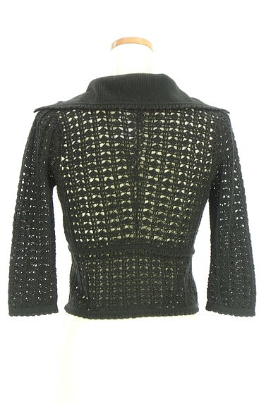 JILLSTUART（ジルスチュアート）の古着「8分袖透かし編みクロップドカーディガン（カーディガン・ボレロ）」大画像２へ