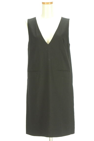 NATURAL BEAUTY BASIC（ナチュラルビューティベーシック）の古着「膝上丈ボックスジャンパースカート（ワンピース・チュニック）」大画像１へ