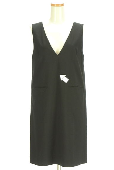 NATURAL BEAUTY BASIC（ナチュラルビューティベーシック）の古着「膝上丈ボックスジャンパースカート（ワンピース・チュニック）」大画像４へ