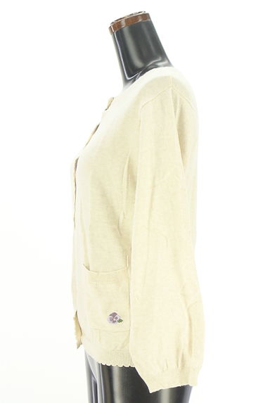 Samansa Mos2（サマンサモスモス）の古着「ポケット花刺繍ニットカーディガン（カーディガン・ボレロ）」大画像３へ