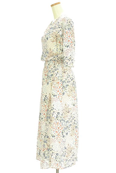 Samansa Mos2（サマンサモスモス）の古着「背中カシュクールロングフレアワンピース（ワンピース・チュニック）」大画像３へ