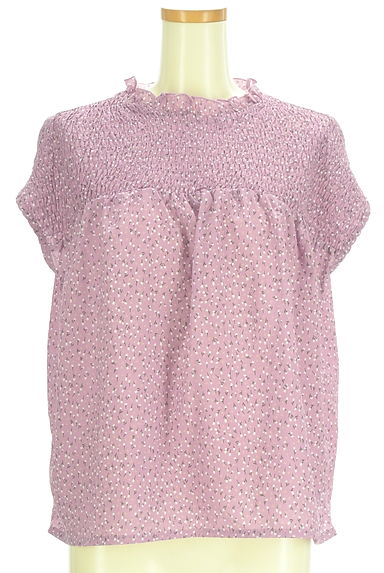 Samansa Mos2（サマンサモスモス）の古着「小花柄シャーリングブラウス（カットソー・プルオーバー）」大画像１へ