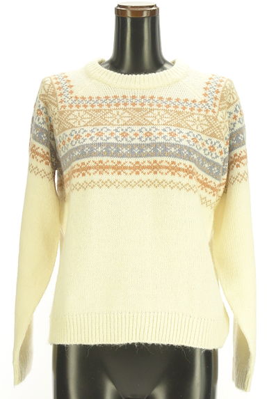 Samansa Mos2（サマンサモスモス）の古着「ノルディック柄ラグランニット（セーター）」大画像１へ