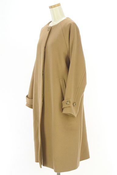 クリックで大画像表示 B:MING by BEAMS(ビーミングバイビームス)の古着「ノーカラーウール混ロングコート(コート)」大画像3へ