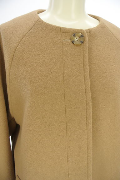 クリックで大画像表示 B:MING by BEAMS(ビーミングバイビームス)の古着「ノーカラーウール混ロングコート(コート)」大画像4へ