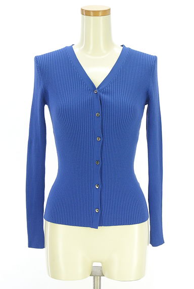 クリックで大画像表示 BLACK BY MOUSSY(ブラックバイマウジー)の古着「blkby ストレッチリブニットカーディガン(カーディガン・ボレロ)」大画像1へ