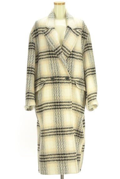 EMODA（エモダ）の古着「チェック柄ロングコート（コート）」大画像１へ