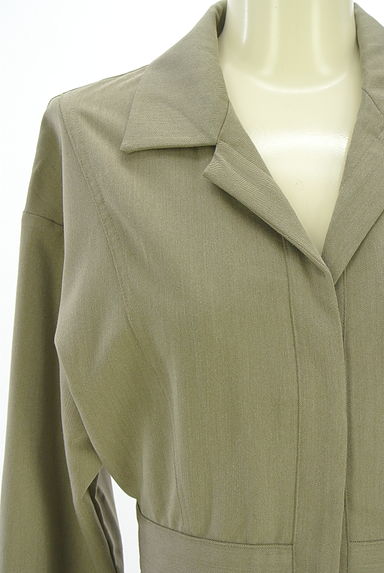 EMODA（エモダ）の古着「ボリューム袖オープンカラーミリタリーシャツワンピ（ワンピース・チュニック）」大画像４へ