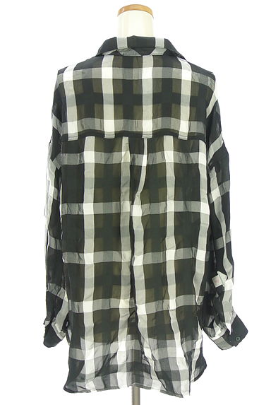 EMODA（エモダ）の古着「オーバーサイズシアーチェックシャツ（ブラウス）」大画像４へ