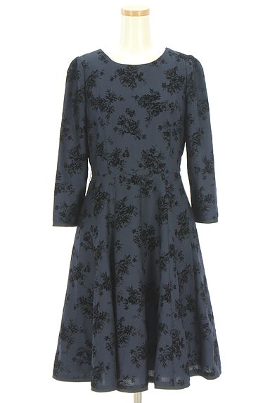 KarL Park Lane（カールパークレーン）の古着「フロッキー花柄ワンピース（ワンピース・チュニック）」大画像１へ