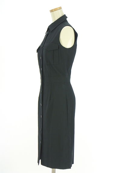 NATURAL BEAUTY BASIC（ナチュラルビューティベーシック）の古着「膝丈ノースリシャツワンピース（ワンピース・チュニック）」大画像３へ