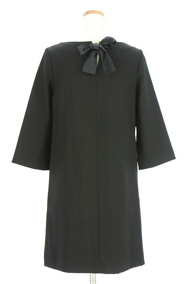 クリックで大画像表示 SLOBE IENA(スローブイエナ)の古着「バックリボン膝上ボックスワンピース(ワンピース・チュニック)」大画像2へ