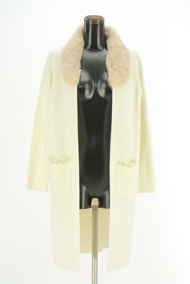 MISCH MASCH（ミッシュマッシュ）の古着「ファー付きロングニットカーディガン（カーディガン・ボレロ）」大画像１へ